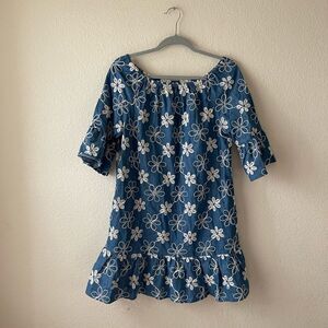 Beige by eci fully embroidered‎ peasant dress